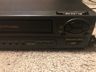 SYMPHONIC VR - 701 VCR VHS HIFI Stereo Video Cassette Recorder - - 4 Head 3