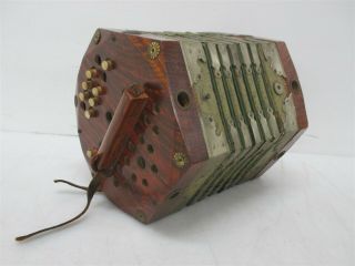 20 - Button Vintage Concertina Button Box Squeezebox For Repair