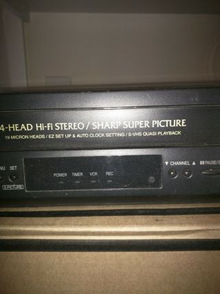 Sharp Vc - H960u 4 Head Stereo Vcr Video Cassette Recorder Vhs Player Great