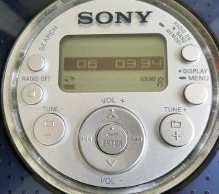 VTG Sony D - NF420 PSBLUE MP3/ATRAC3 Psyc CD Walkman with FM/AM/TV/Weather 4