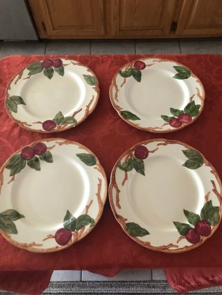 Set Of 4 Vintage Franciscan Apple Pattern Dinner Plates 1941 - 1947