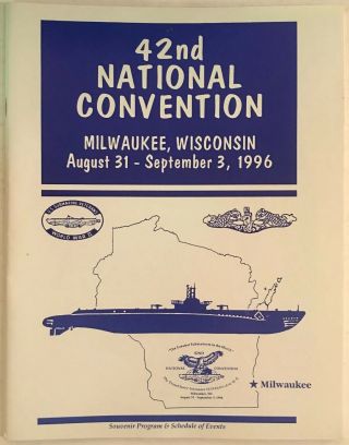 U.  S.  Submarine Veterans Of World War Ii /42nd National Convention Program /1996