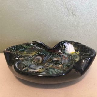 Murano Vintage Art Glass Dino Martens Tutti Fruitti Bowl - Chip