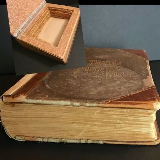 Handmade Old Vtg Vintage Book Safe Treasuries Poetic World Secret Bank 1884
