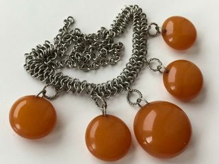 Vintage Butterscotch / Egg Yolk Baltic Amber Beads Necklace 29.  53 Gr