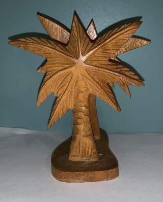 Vintage Wooden Palm Tree Napkin Holder