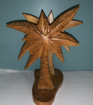 Vintage Wooden Palm Tree Napkin Holder 2