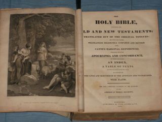 1836 Large Book The Holy Bible Containing The Old And Testaments