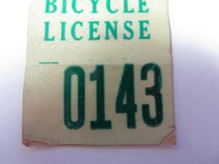 Vintage 1967 AKRON,  COLORADO Bicycle Bike Tag License Registration Sticker 0143 5