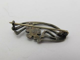 Vintage Sterling Silver 925 & Turquoise Brooch Pin 4