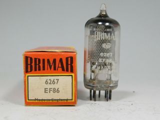Mullard (brimar) 6267 Ef86 9r2 Vintage 1951 Vacuum Tube Nos (test 117)