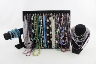 25 X Vintage & Retro Glass Jewellery Inc.  Necklaces & Bracelets