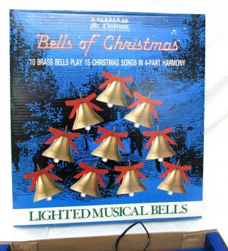 Vintage Mr.  Christmas Bells Of Christmas 10 Musical Bells With 15 Songs 1991 6