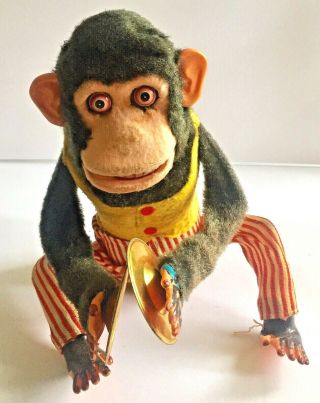Vintage Daishin Musical Jolly Chimp Toy Story Monkey Great Display Japan