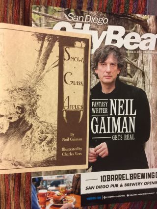 Neil Gaiman: Snow,  Grass,  Apples 1994 1st Edition 1/5000 Limited Ed.  Plus Extra