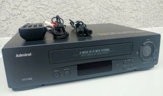 Admiral Vcr 4 - Head Hi - Fi Mts Stereo Jsj - 20445 Vhs Av In/out Incl Cables & Remote