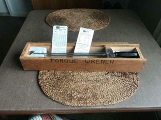 Vintage Craftsman 44481 Torque Wrench With Home Made Box Craftsman Sears