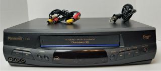 Panasonic Pv - 8451 Vcr 4 Head Hifi Stereo Omnivision Vhs Player No Remote 198
