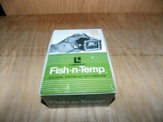 Vtg Lowrance Fish - N - Temp Electronic Temperature/depth Indicator W/orig.  Box