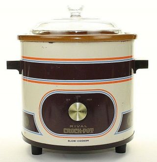 Vintage Rival Crock Pot 3100/2 Slow Cooker 3 1/2 Quart Usa Electric 3.  5qt Stew