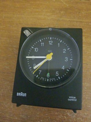 Braun Vintage Travel Alarm Clock Ab 4763 Ab30 Vs Black Germany Voice Control