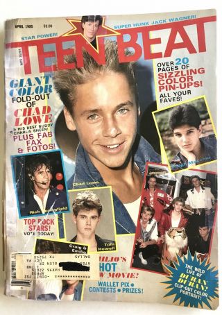 Vintage April 1985 Teen Beat Band Aid Cruise Prince Madonna Lowe Duran Estevez