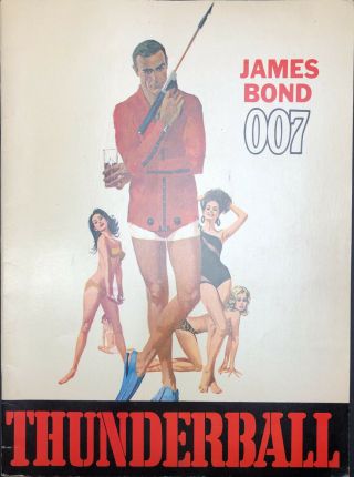 James Bond 007 Thunderball Vintage 1965 Movie Program - Sean Connery