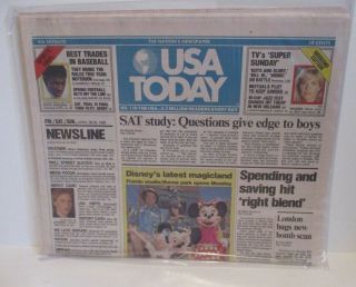 Vintage Disney World Mgm Studios Opens Usa Today Newspaper April 1989 Full Issue