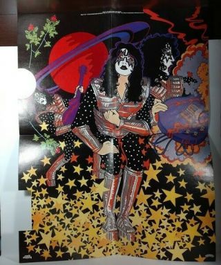 1978 Part 4 Of 4 Kiss Mural Poster Vintage