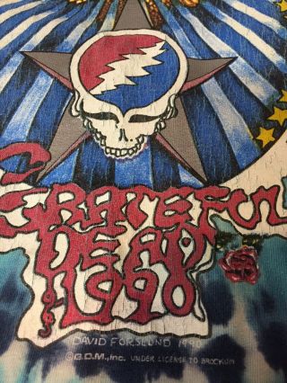 Grateful Dead Concert Shirt Vintage 1990 25th Anniversary Xl Size