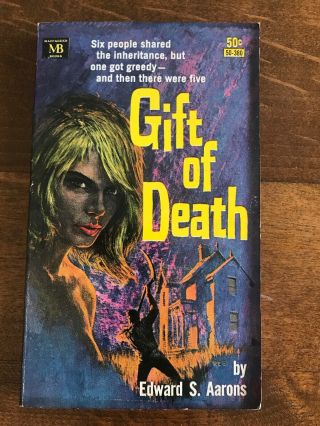 Vintage Pulp Fiction Paperback Gift Of Death Edward S.  Aarons