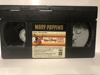 Vintage Mary Poppins 1980 Walt Disney Home Video Clamshell VHS 23VS 4