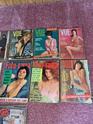 12 Vintage 1950s Adult Men ' s Magazines VUE TAB FOTO - RAMA,  PIN UP WORN 5