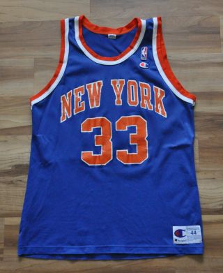 Patrick Ewing York Knicks Champion Jersey Vintage Blue 44 L