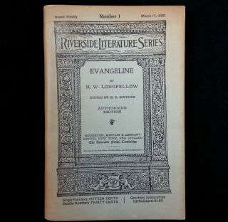 Evangeline By H.  W.  Longfellow (1886) Illustrated Riverside Literature Series 1