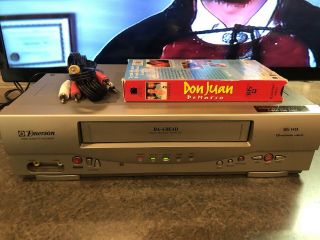 Emerson EWV404 VCR 4 Head Video VHS Player Videocassette Silver - 2