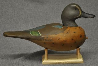 East Coast Style Blue - Wing Teal Drake Duck Decoy Paint Wmw