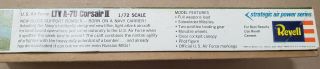VINTAGE 1968 Revell 1/72 SCALE LTV A - 7D Corsair II Model Aircraft Kit H - 133:100 2