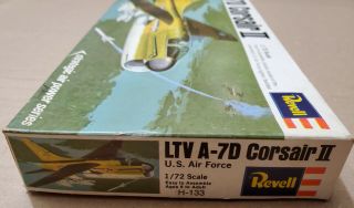 VINTAGE 1968 Revell 1/72 SCALE LTV A - 7D Corsair II Model Aircraft Kit H - 133:100 3