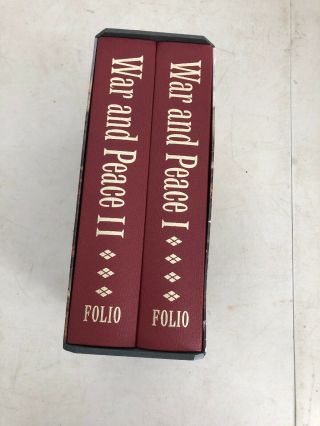 Leo Tolstoy War And Peace Two Volume Folio Society