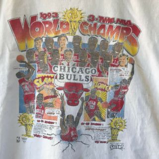 Vintage 1993 Pro Player Chicago Bulls Champions T - Shirt Michael Jordan