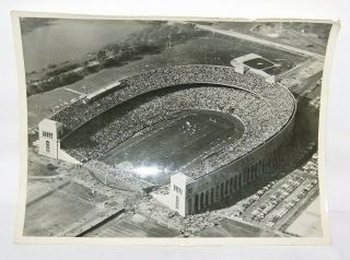Vintage Columbus Ohio State University Stadium Football Match Crowd Photo