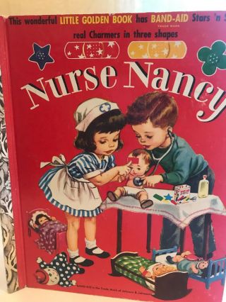 Little Golden Book 1952 Vintage Nurse Nancy Book Missing Adhesive