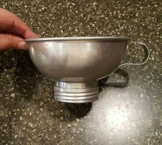 Vintage Aluminum Canning Funnel,  Large 5 " Across X 2 7/8 " Tall With Collar