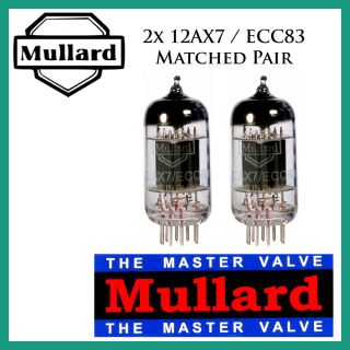 2x Mullard 12ax7 / Ecc83 | Matched Pair / Duet / Two Tubes |