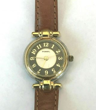 Vintage Fossil Watch Quartz Women’s Wristwatch Needs Battery Japan