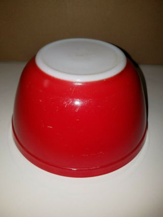 Vintage Pyrex Red Mixing Bowl 402 1½ Qt.  Primary Colors Nesting Bowl 4