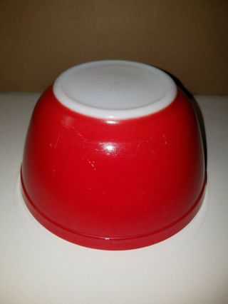Vintage Pyrex Red Mixing Bowl 402 1½ Qt.  Primary Colors Nesting Bowl 5