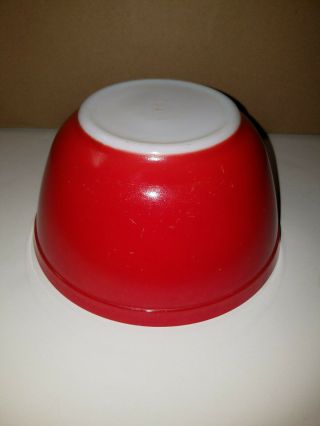 Vintage Pyrex Red Mixing Bowl 402 1½ Qt.  Primary Colors Nesting Bowl 6