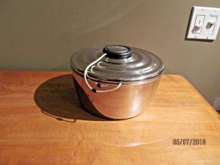 Kutchenprofi Vintage Salad Spinner Stainless Bowl Pull Cord Rotating System